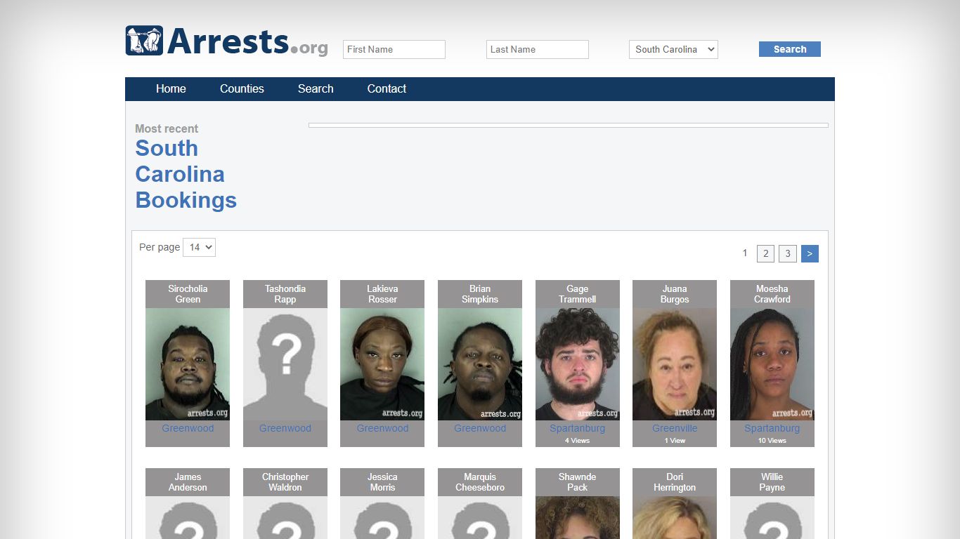 South Carolina Arrests and Inmate Search